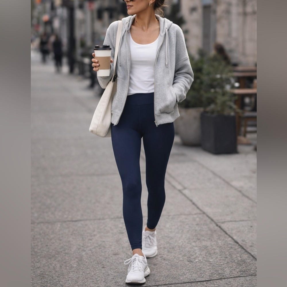 Wonderly Studio Navy High Rise Leggings P/L NWT Stretch
